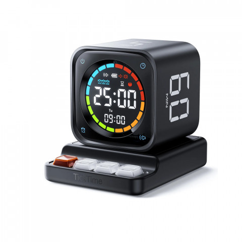 Смарт-таймер Ticktime TK3 Pomodoro Timer Cube, Productivity Timer Black